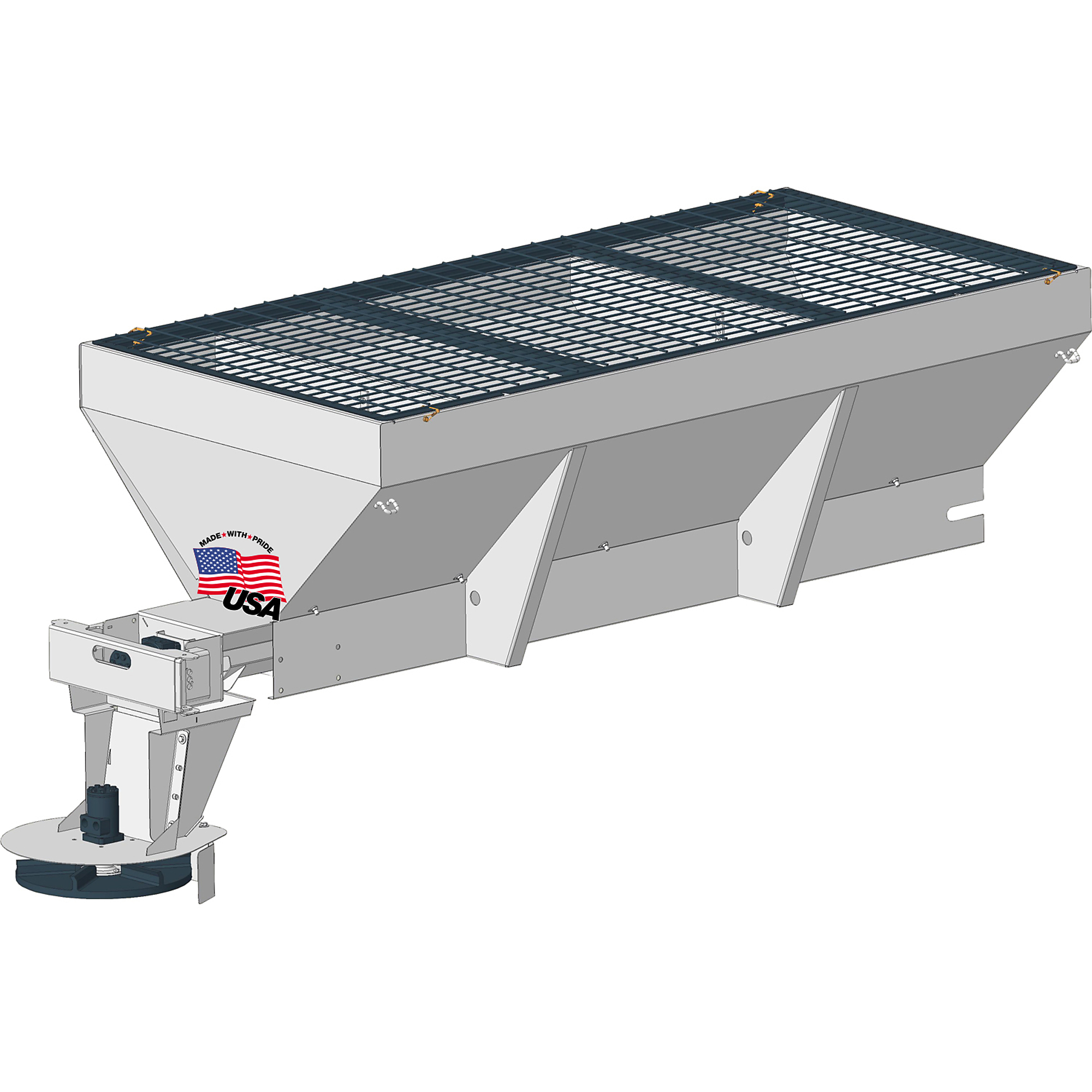 Buyers Products SaltDogg 2 Cubic Yard Hydraulic Stainless Steel Hopper Spreader with Auger, Model # 1470601SSH